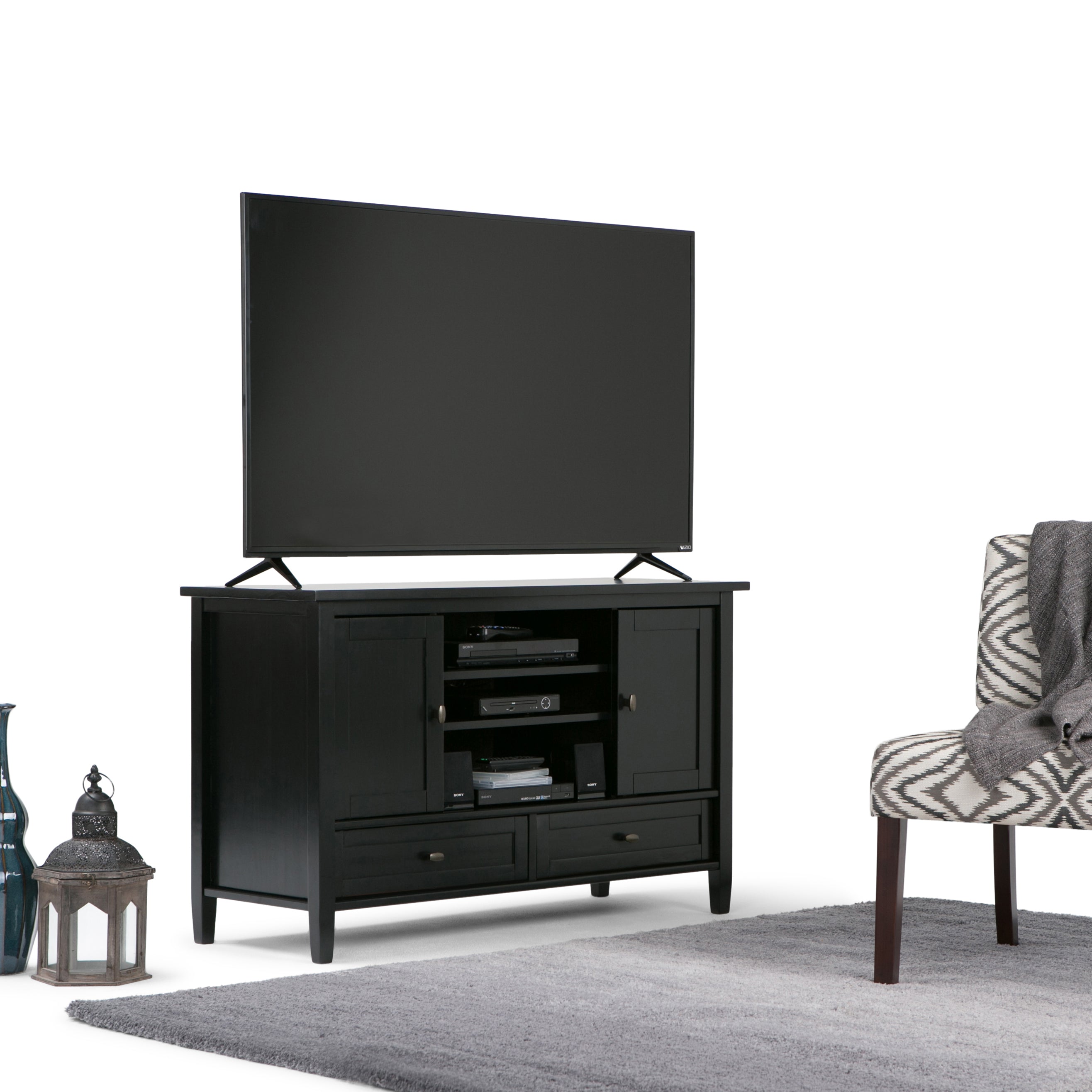 Warm Shaker 47 Inch Wide Solid Wood TV Stand