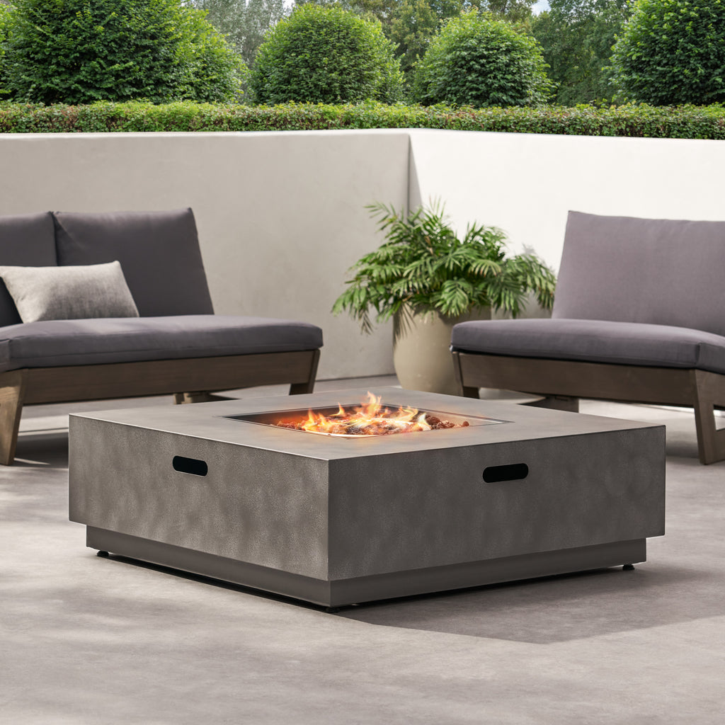 Square Iron Fire Pit - 50,000 BTU