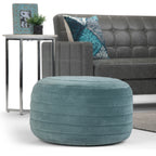 Vivienne Round Pouf - Turquoise