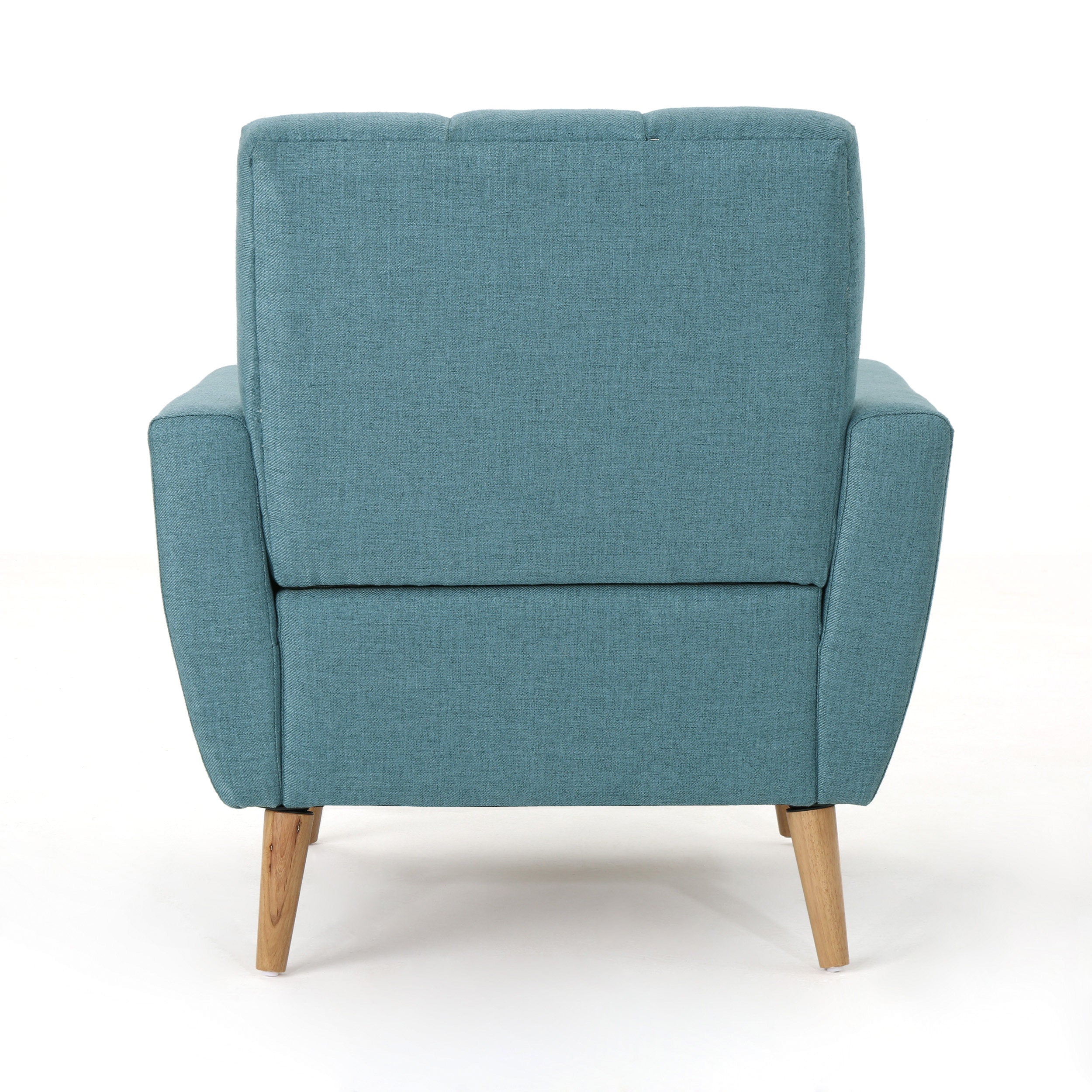 Mid Century Fabric Channel Stitch Club Chair
