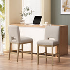 27 Inch Counter Stools, Set of 2, Fabric