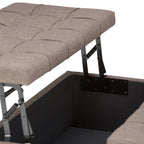 Harrison Coffee Table Storage Ottoman - Fawn