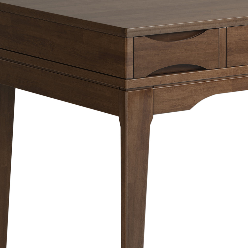 Harper 48" Wide Solid Hardwood Mid-Century Modern Small Desk