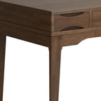 Harper 48" Wide Solid Hardwood Mid-Century Modern Small Desk