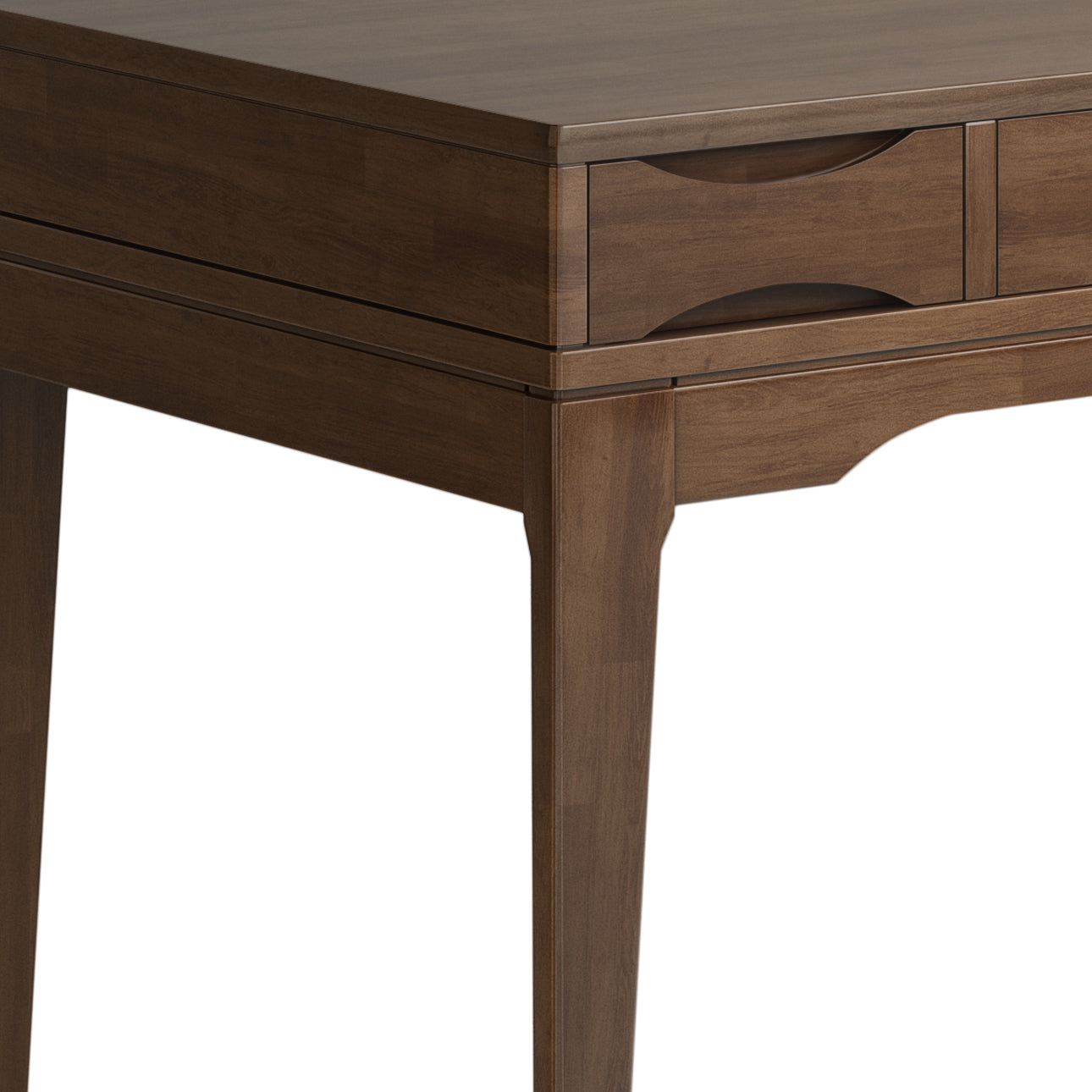 Harper 48" Wide Solid Hardwood Mid-Century Modern Small Desk