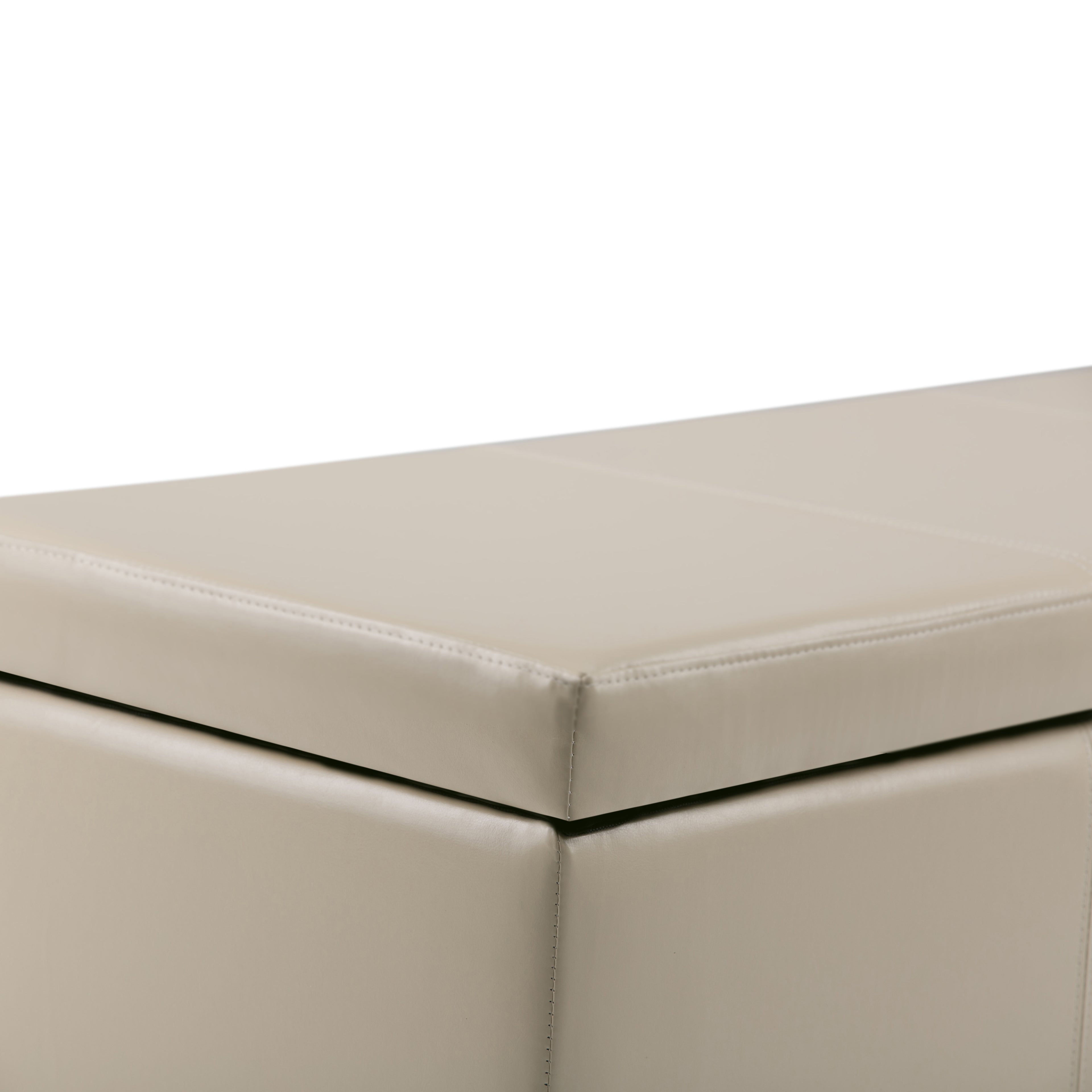 Avalon 48 Inch Wide Storage Ottoman Bench in Satin