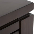 Cosmopolitan 42 Inch Wide Solid Wood Coffee Table in Mahogany