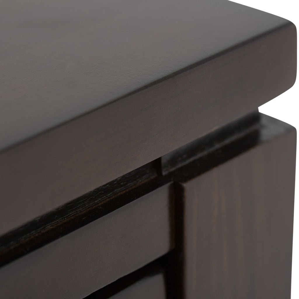 Cosmopolitan 38 Inch Wide Solid Wood Console Sofa Table in Mahogany