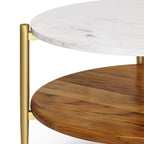 Wagner 30 Inch Wide Solid Acacia Wood Coffee Table