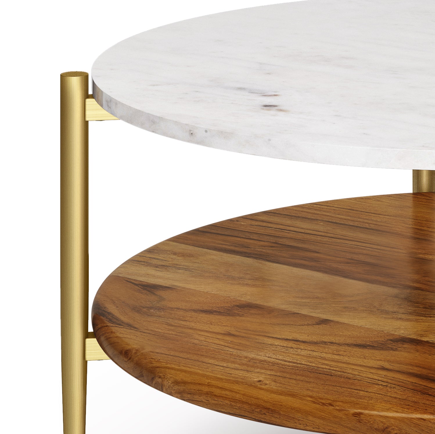 Wagner 30 Inch Wide Solid Acacia Wood Coffee Table