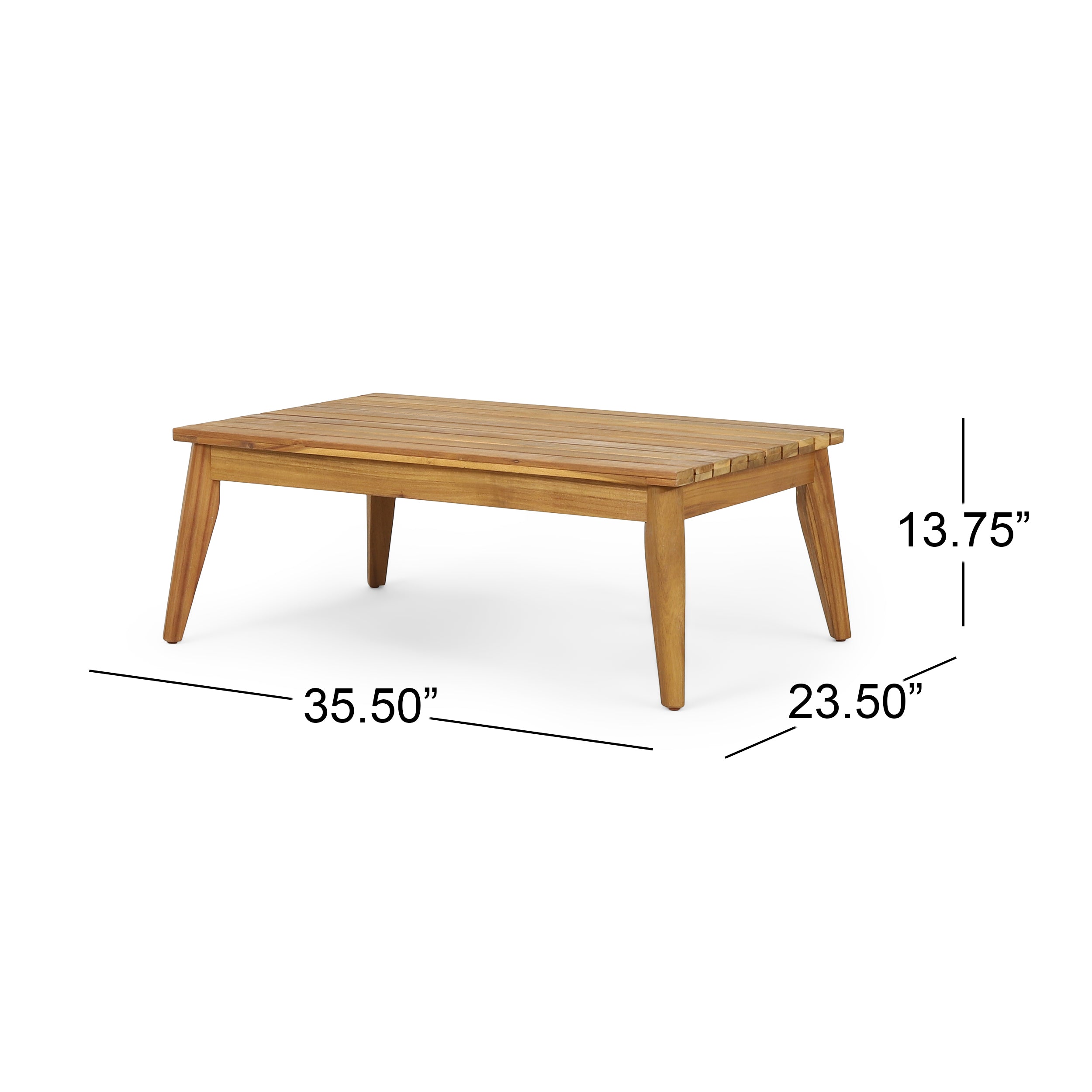 Outdoor 4-Piece Acacia Wood Chat Set with Rope