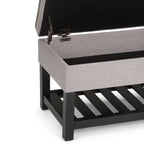Cosmopolitan Storage Ottoman Bench with Open Bottom - Cloud