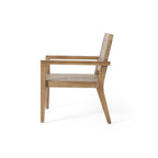Outdoor Wicker and Acacia Wood Club Chairs, Set of 2