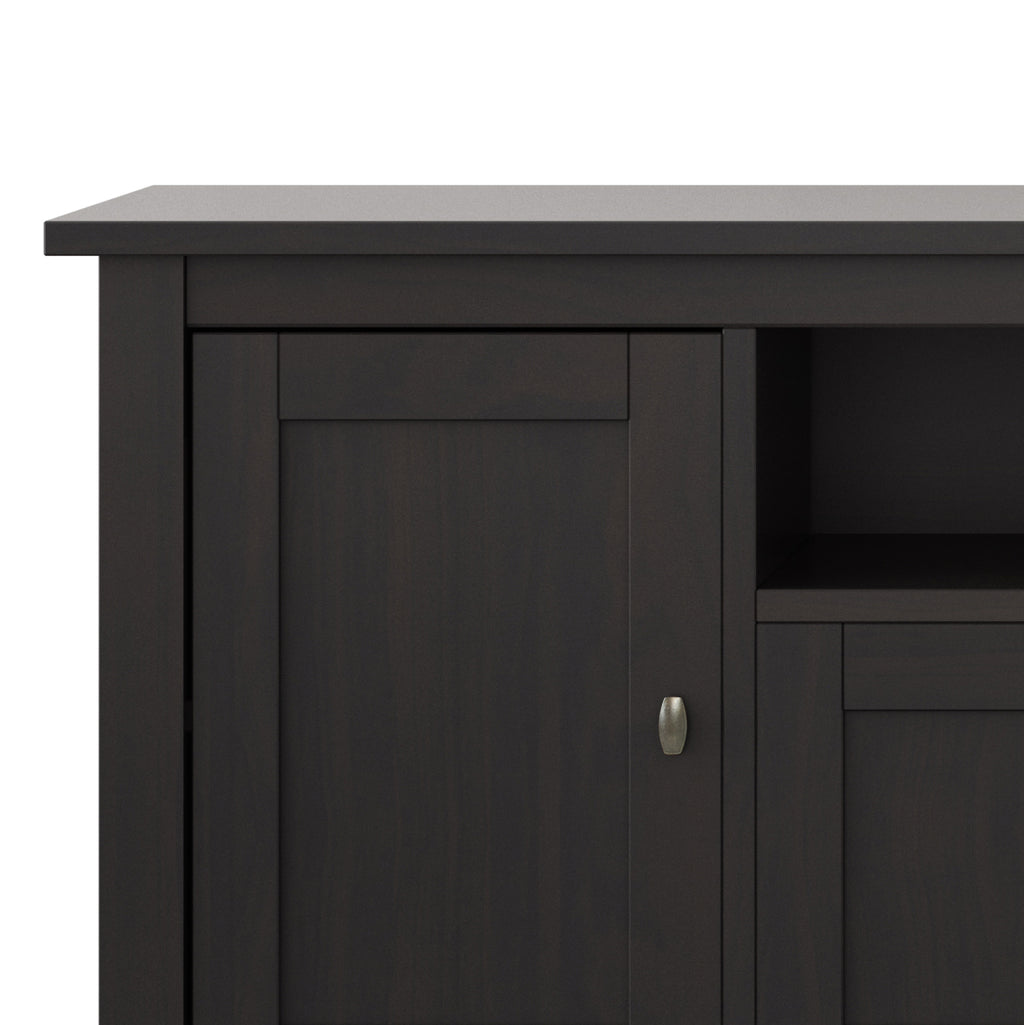 Warm Shaker 72 Inch Wide Solid Wood TV Stand in Hickory