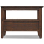 Warm Shaker Solid Wood 14 Inch Wide Transitional Narrow Side Table