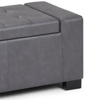 Laredo Large Storage Ottoman - Stone
