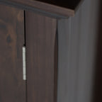 Acadian 62 Inch Wide Solid Wood Storage Cabinet in Brunette