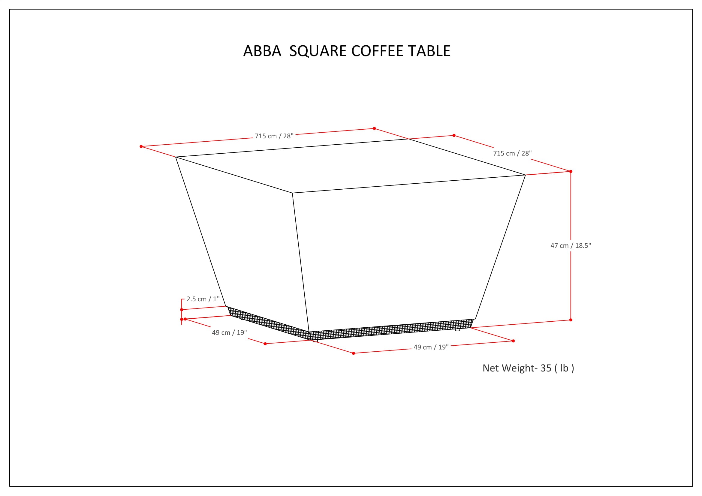 Abba Square Coffee Table