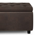 Hamilton 48 Inch Wide Storage Ottoman in Distressed