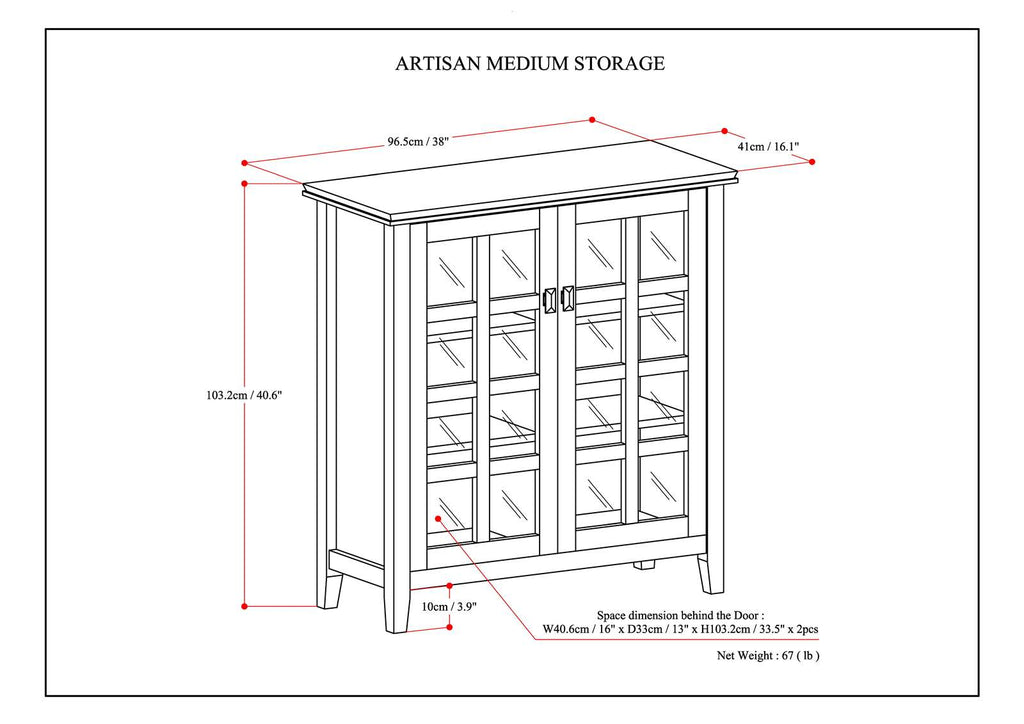 Artisan Medium Storage Cabinet - Distressed
