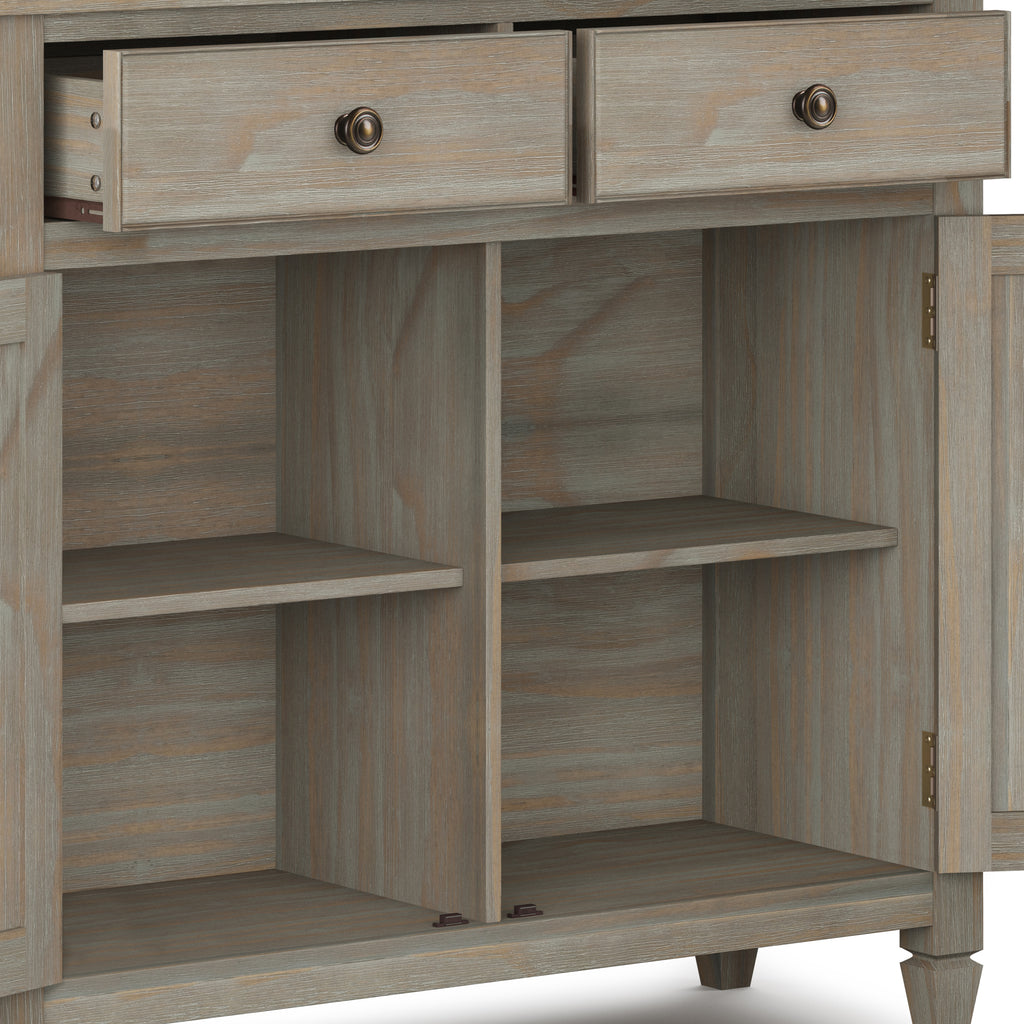 Connaught Solid Wood Entryway Storage Cabinet in Distressed