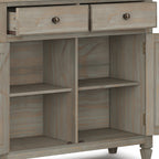 Connaught Solid Wood Entryway Storage Cabinet in Distressed