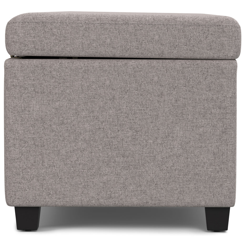 Avalon 54 Inch Wide Extra Large Storage Ottoman Bench in Cloud