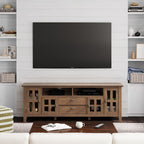 Artisan 72 Inch Wide Solid Wood TV Stand in Rustic