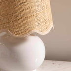 Logale White Solid Ceramic Table Lamp