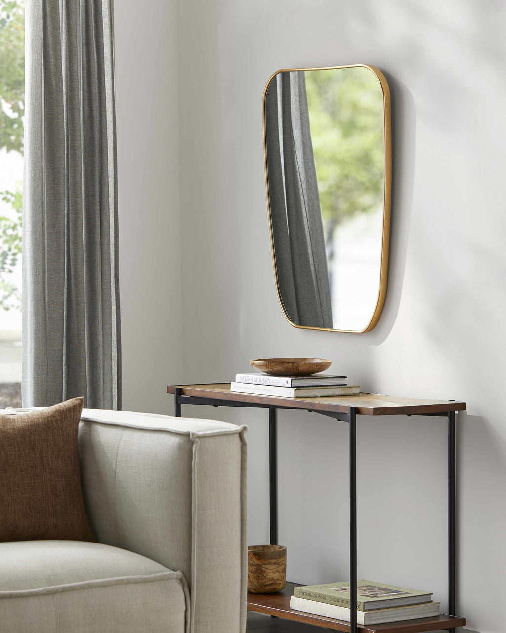 Orbassano Gold Frame Round Mirror - Clearance