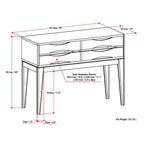 Harper 40 Inch Wide Solid Wood Hallway Console Table