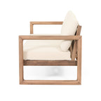 Outdoor Acacia Wood Loveseat and Coffee Table Set