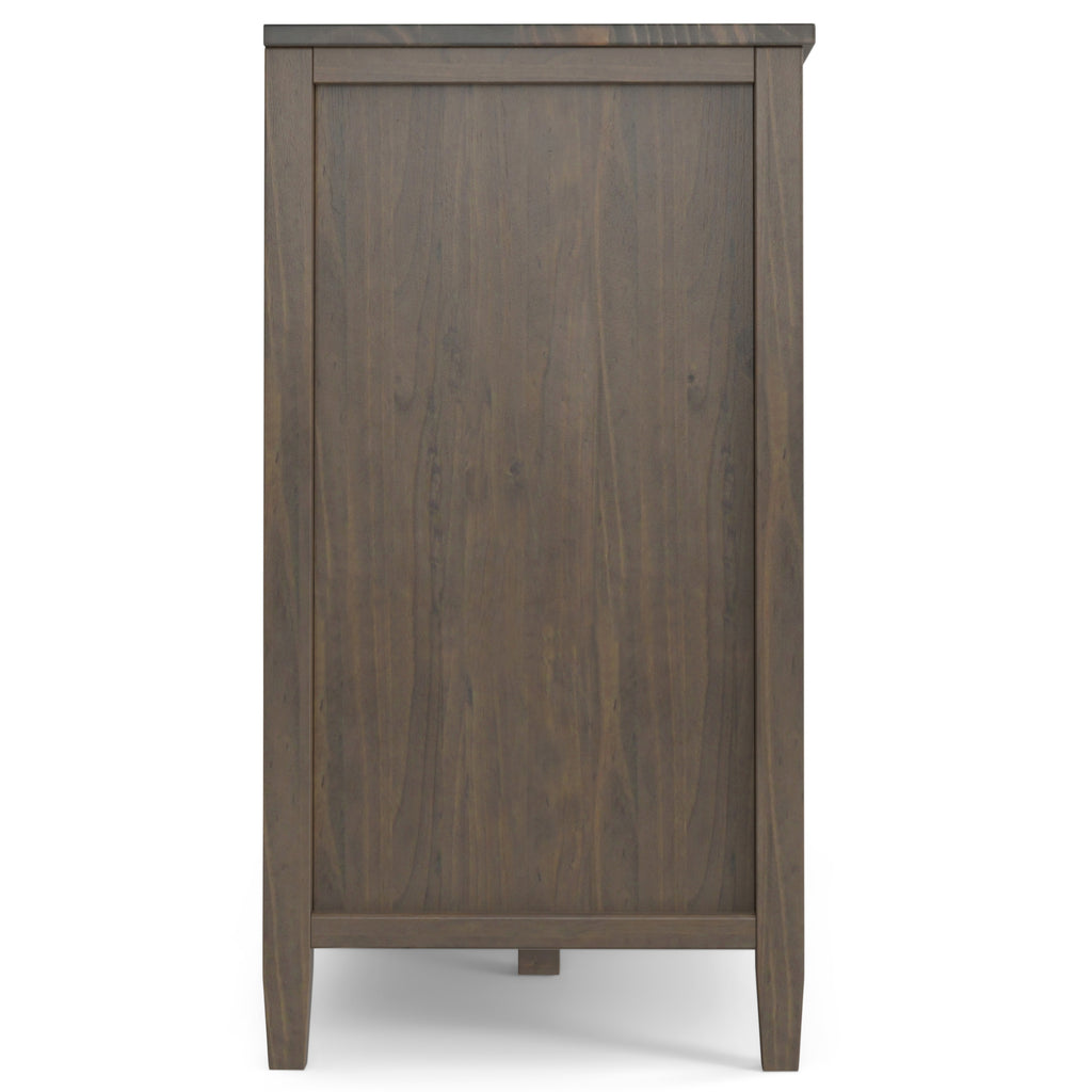 Ela 60 Inch Wide Solid Wood Storage Cabinet in Smoky