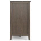 Ela 60 Inch Wide Solid Wood Storage Cabinet in Smoky