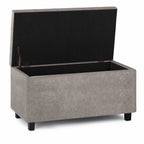 Cosmopolitan 34 Inch Wide Storage Ottoman in Distressed