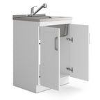 Kyle 24" Laundry Cabinet with Faucet and Stainless Steel Sink