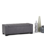 Laredo Large Storage Ottoman - Stone