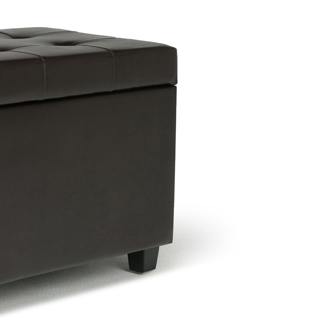 Cosmopolitan 34 Inch Wide Storage Ottoman in Tanners