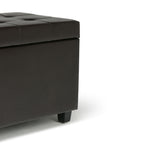 Cosmopolitan 34 Inch Wide Storage Ottoman in Tanners