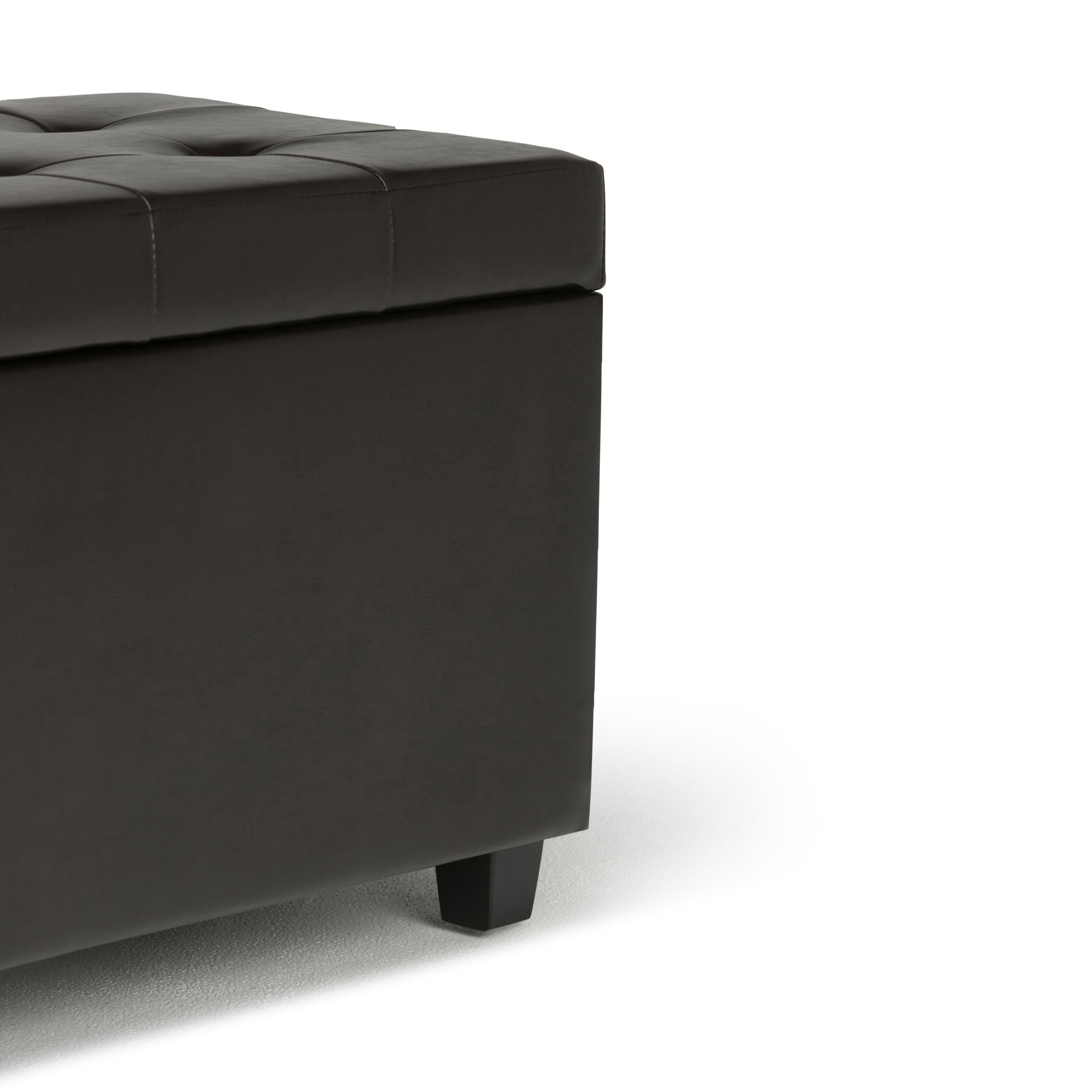 Cosmopolitan 34 Inch Wide Storage Ottoman in Tanners