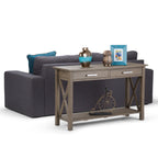 Kitchener 47 Inch Wide Solid Wood Console Sofa Table in Farmhouse