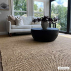 Hovland Hand Woven Natural Jute Rag Rug - Clearance