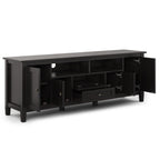 Warm Shaker 72 Inch Wide Solid Wood TV Stand in Hickory