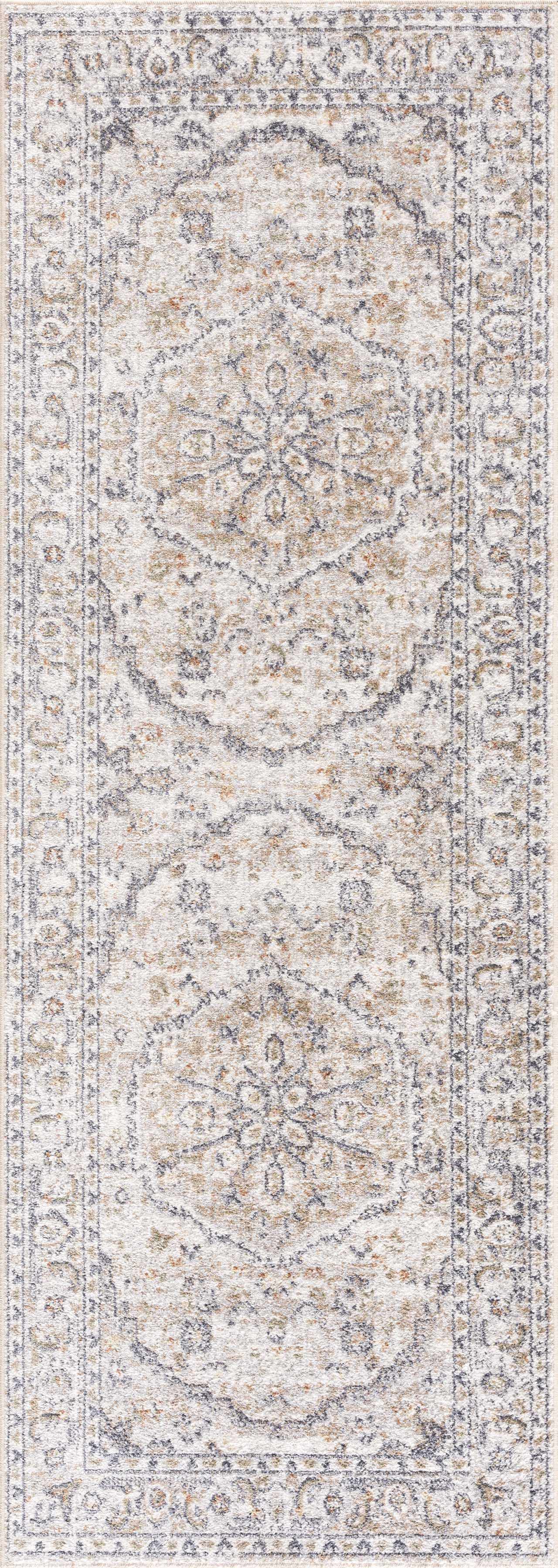 Hiti Cream Flat Pile Washable Rug