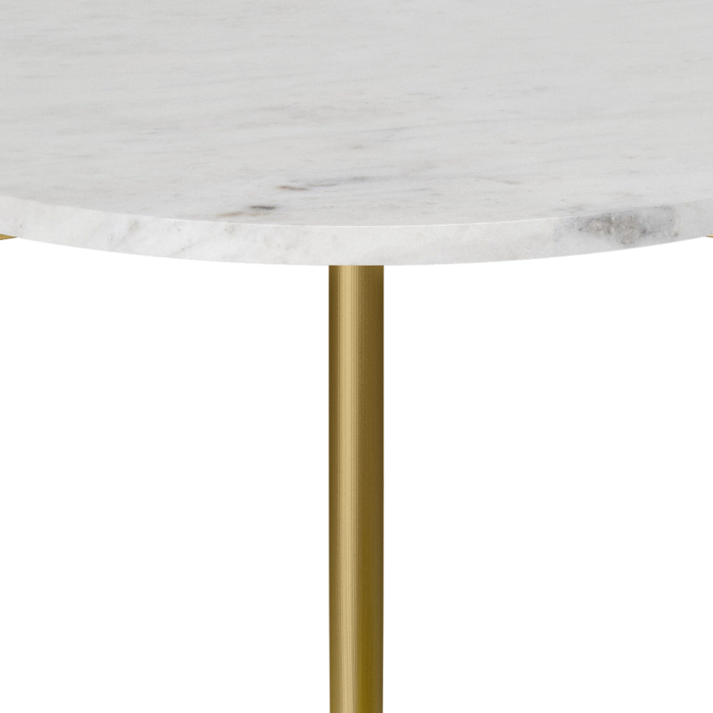 Wagner - Round Marble & Wood Side Table