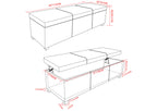 Avalon 44 Inch Wide Lift Top Rectangular Storage Ottoman in Tanners
