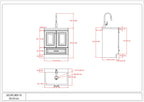 Lawrence 28" Laundry Cabinet with Faucet and Stainless Steel Sink
