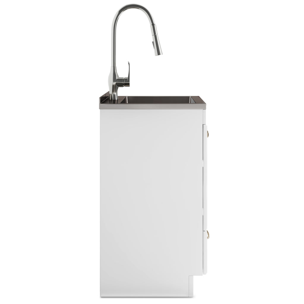 Lawrence 24" Laundry Cabinet with Faucet and Stainless Steel Sink
