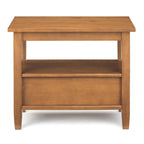 Warm Shaker Solid Wood 14 Inch Wide Side Table in Light Golden