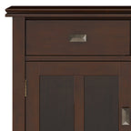 Artisan 36 Inch Wide Solid Wood Entryway Storage Cabinet in Russet